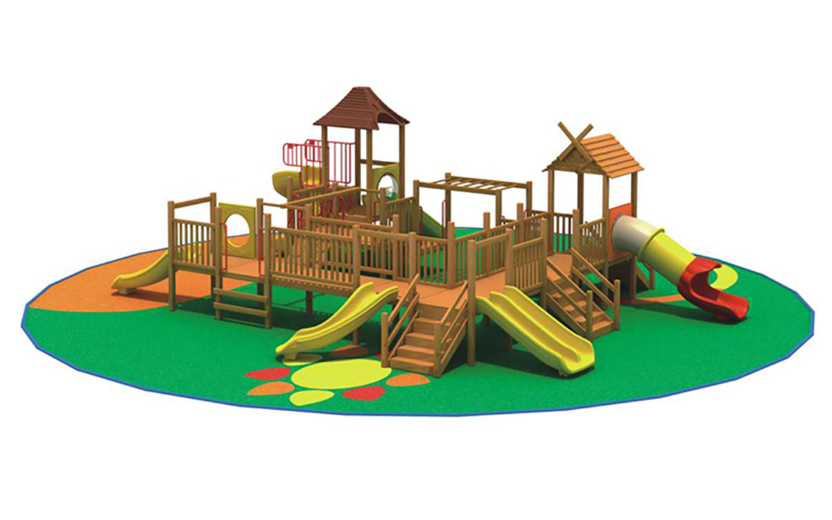 wooden castle playground