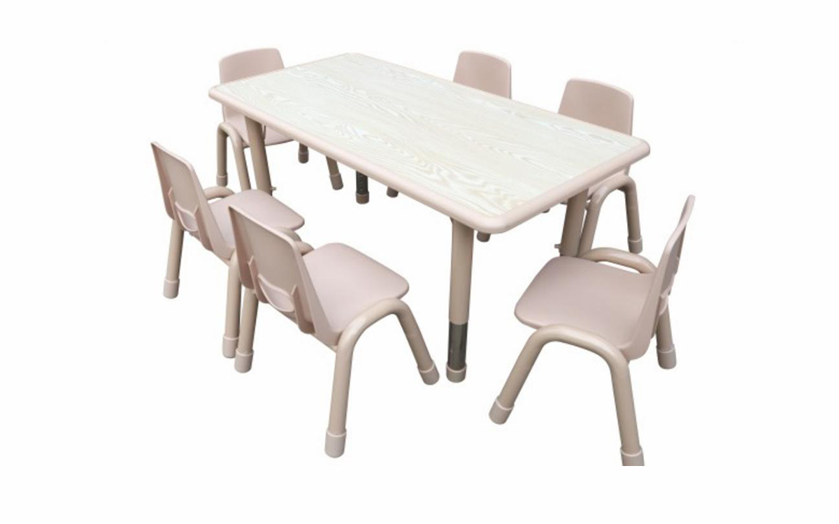MDF Plastic Table And Chair Set
