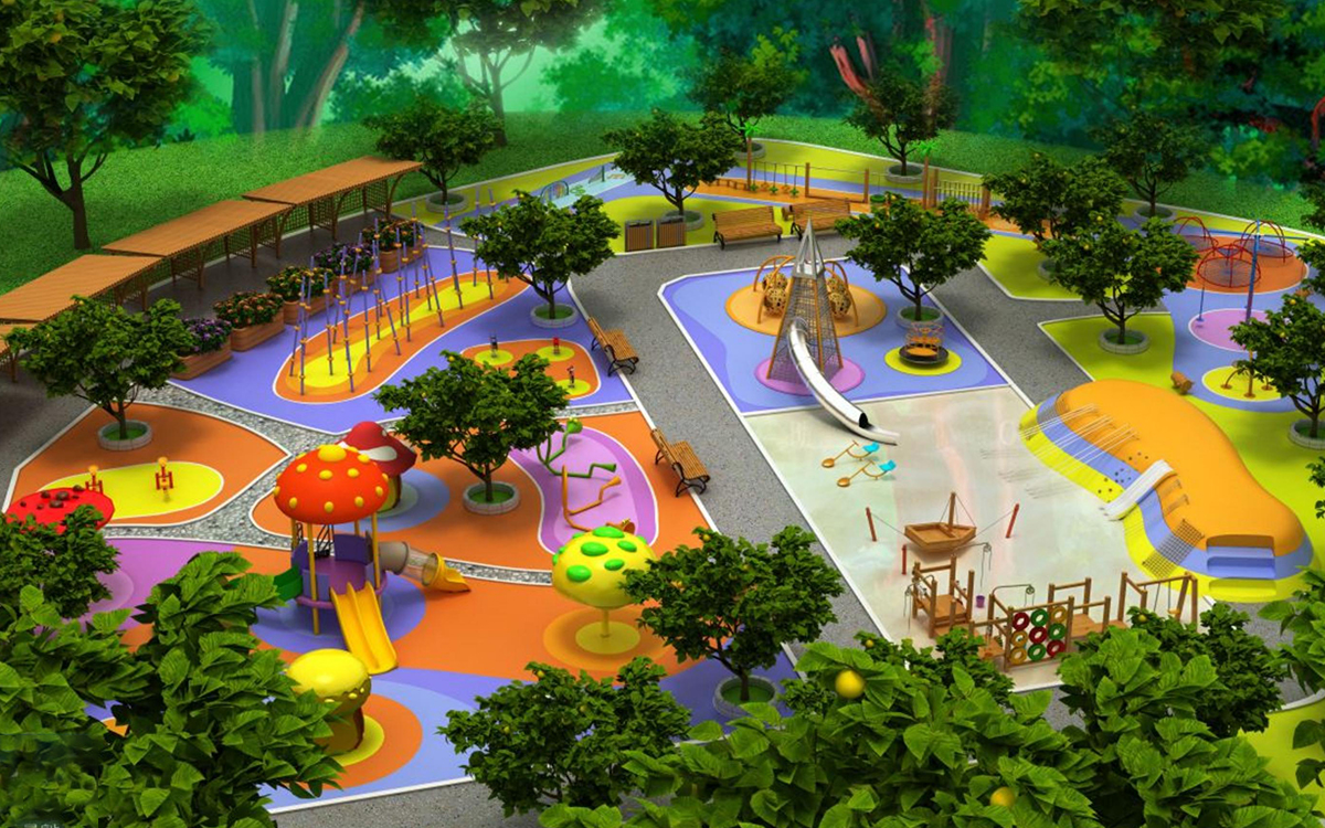 Mushroom Top Combination Modeling Series Customized Outdoor Playground