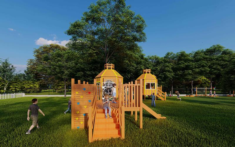 Wooden Garden Adventure Customized Outdoor Playground